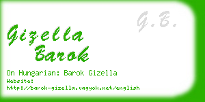 gizella barok business card